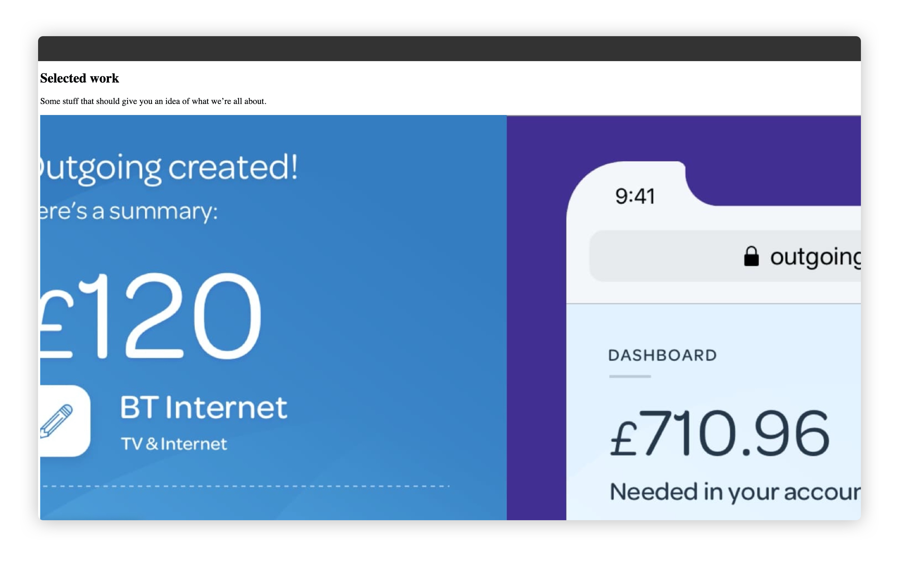 A collection of work items rendered between the two calls to action from the last lesson